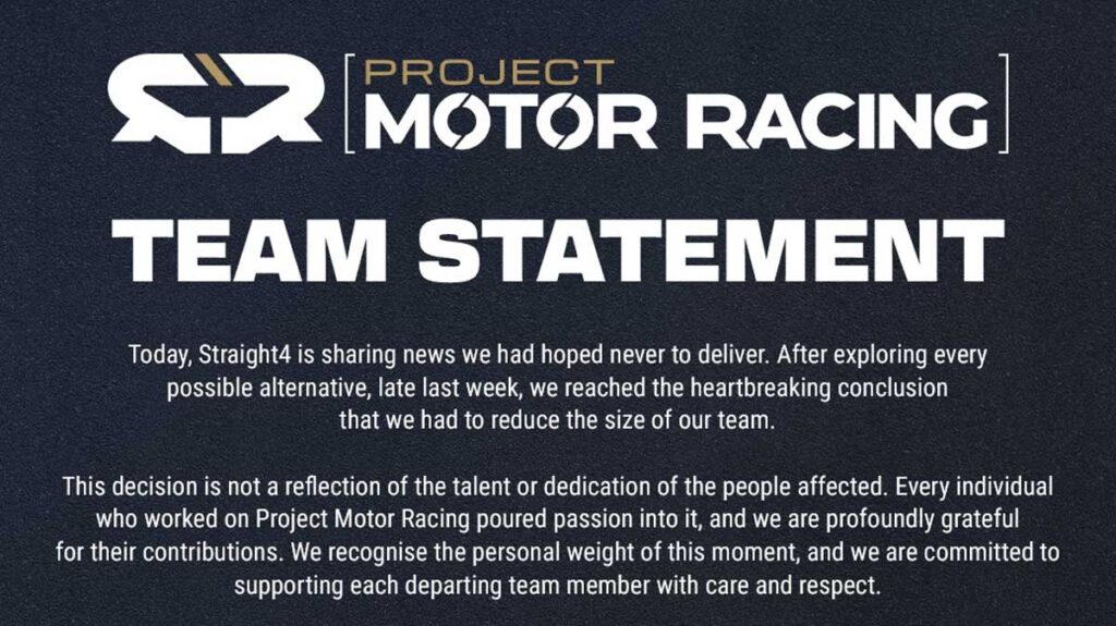 project-motor-racing-comunicato-8-dicembre
